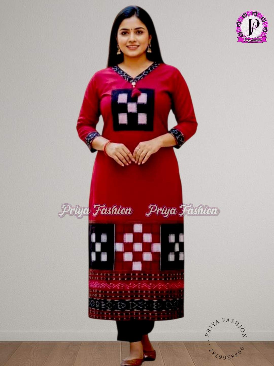 100443 Sambalpuri Handlooms stitching kurti
